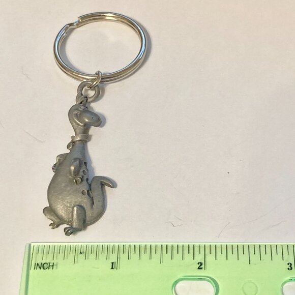 Vintage Flintstones Dino Dinosaur Keychain Keyring Looney Tunes Warner Bros. - Picture 9 of 9
